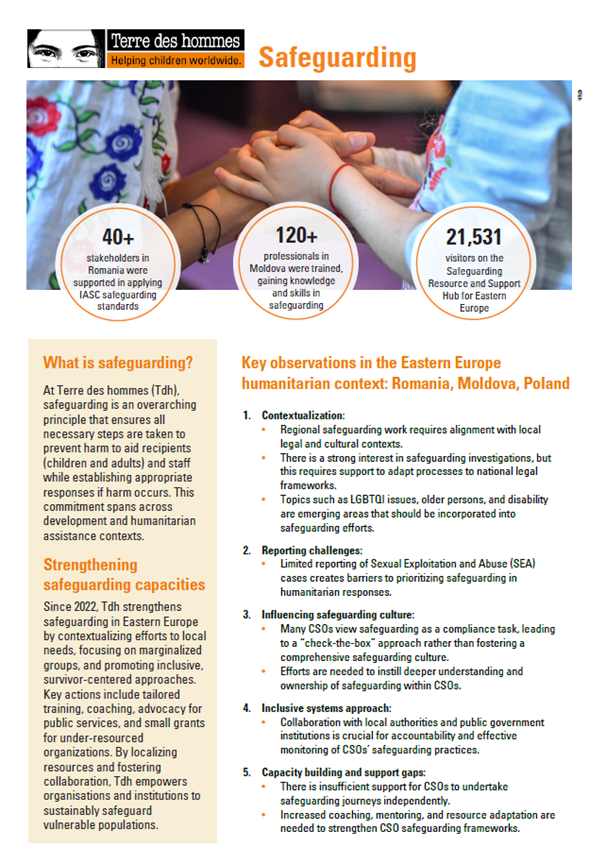 Tdh Safeguarding Moldova Romania